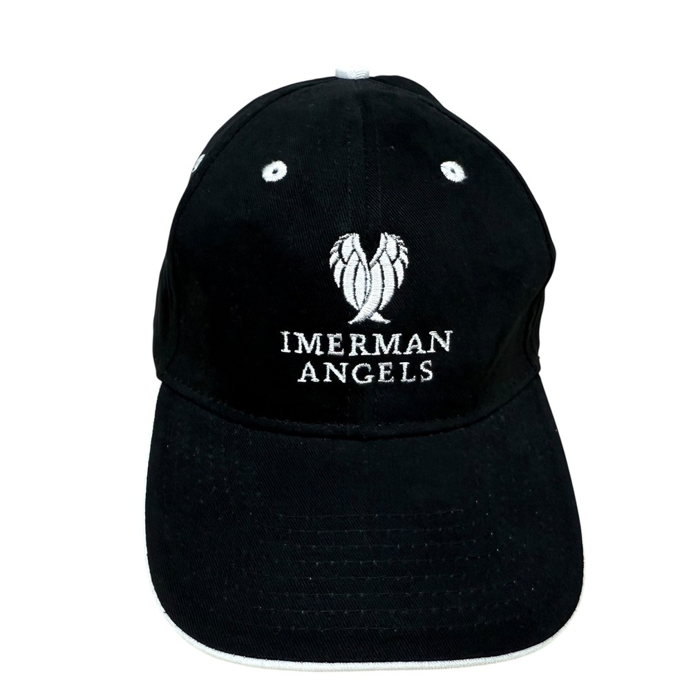 Imerman Angels Baseball Cap Hat Black White Embroidered Logo Strapback Mens OSFM